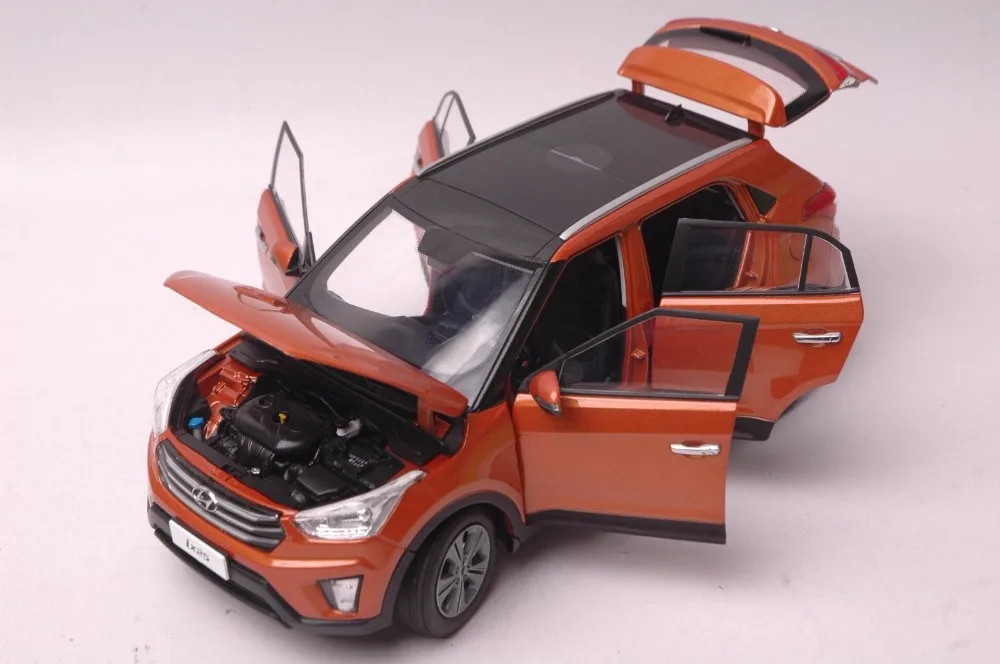 1:18 литая модель для hyundai IX25 оранжевый внедорожник игрушечный автомобиль миниатюрная Коллекция подарков IX