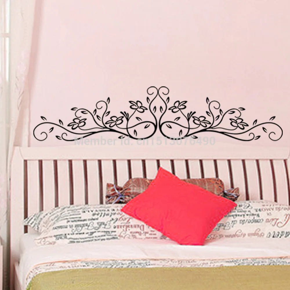 Хит продаж цветочные 3d наклейки на стену ПВХ домашний декор для спальни|bedroom decor|3d