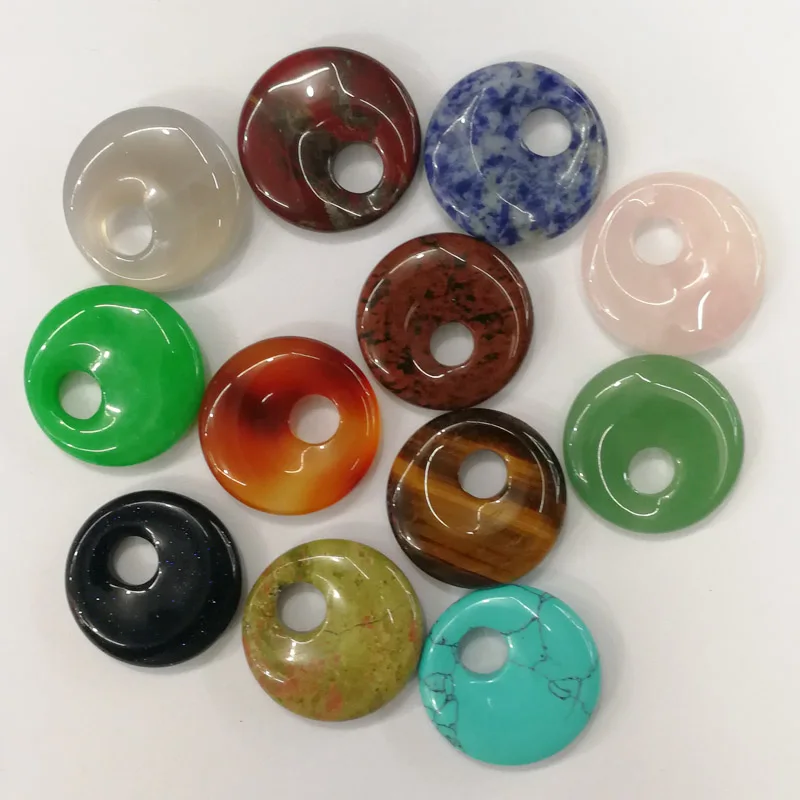 Модные бусины из натурального камня хорошего качества 12 шт./лот 30 мм для