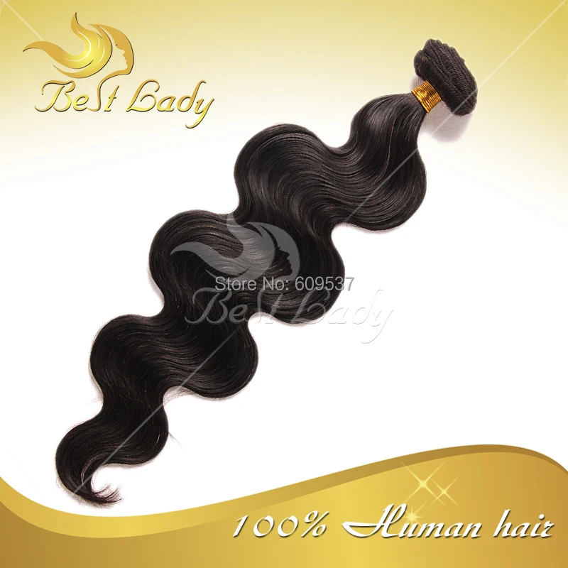 2014 ВЫСОКОЕ качество оптовой бразильский плетение волос на теле 12 &quot-28&quot черный