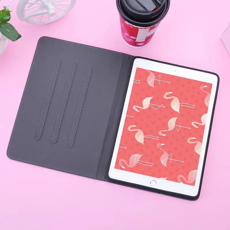 PU 3D вышитый Фламинго умный чехол для iPad Air 2 1 2017 Новый 234 Pro авто