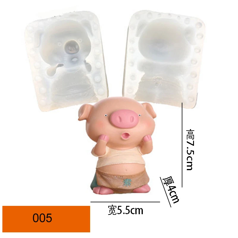 3D настольная лампа веселый поросенок силиконовый для выпекания тортов пресс