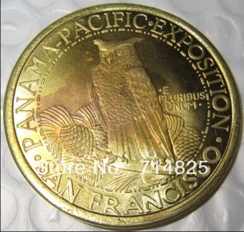1915 S $ 50 золото панама тихоокеанский круглый памятные копия бесплатная доставка |
