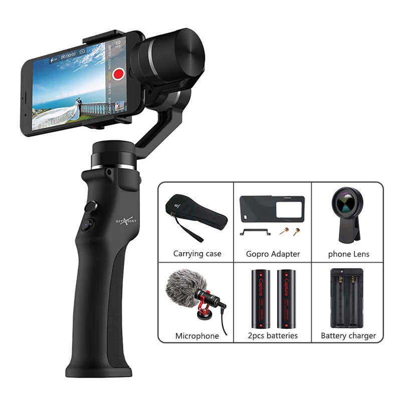 Gimbal Kit 8 EYEMIND 3-осное Ручной Стабилизатор для смартфонов iPhone Andriod действие Камера Yi Gopro Sjcam eken VS ZHIYUN гладкой 4 - Цвет: Gimbal Kit 8