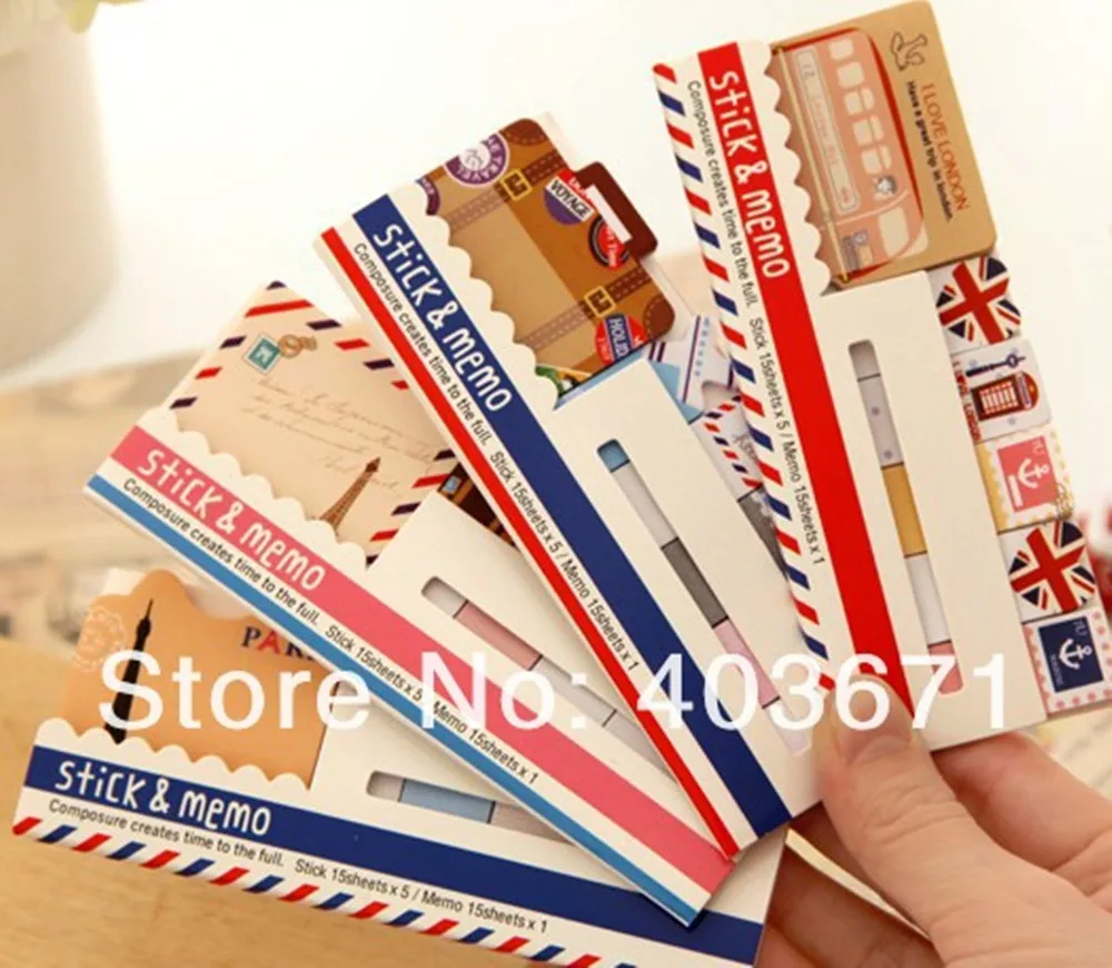 Милый липкий блокнот в стиле Великобритания и кукла маркер для записей|sticky