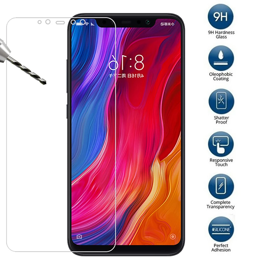 Защитное стекло для xiaomi mi 8 lite закаленное защиты lite|Защитные стёкла и плёнки