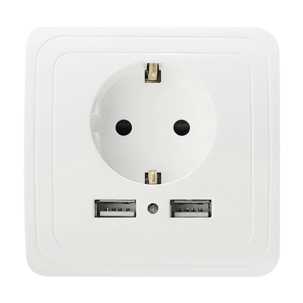 USB настенная розетка ЕС штекер Usb настенная розетка Порты и разъёмы 250V Зарядное устройство вытяжная настольная розетка электрическая розетка USB Кухня розетки