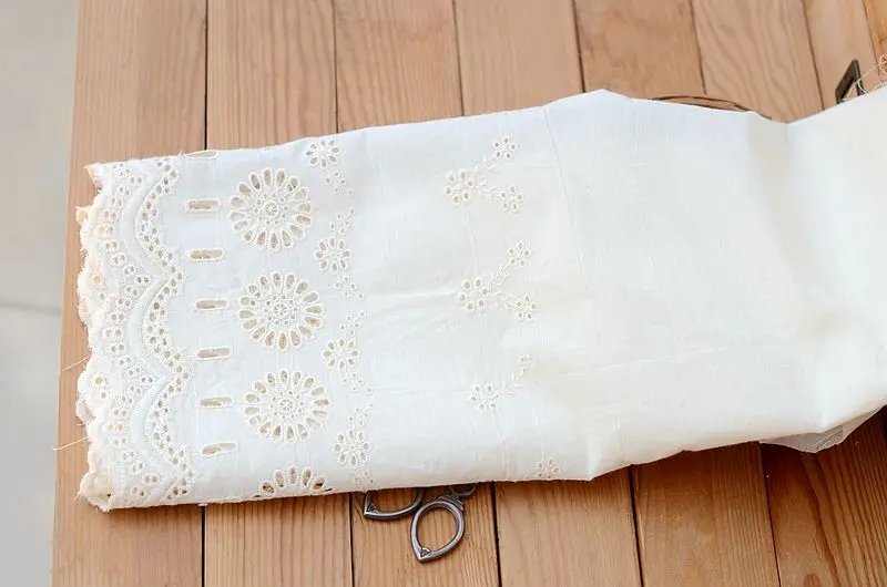 5 meter/lot 40cm 15.7&quot width beige cotton fabric embroidery tapes lace trim ribbon F7Z700P180620T | Дом и сад