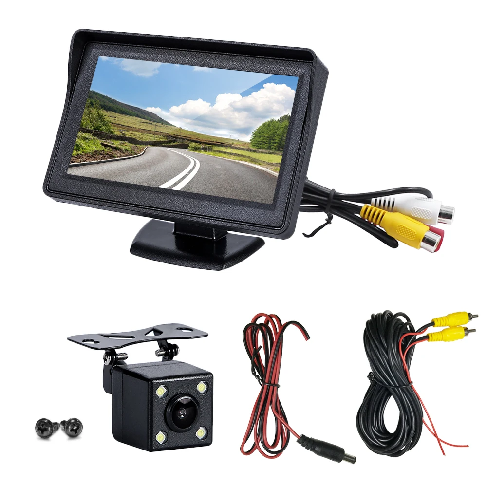 

Universal 12V 4.3 inch TFT LCD Color Rear view Display Monitor Waterproof Reversing Backup Rear View Camera