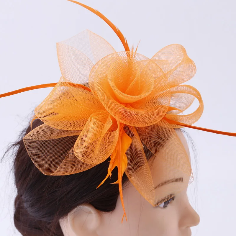 Женская вуалетка с перьями и шерстяной отделкой Свадебные вечерние для