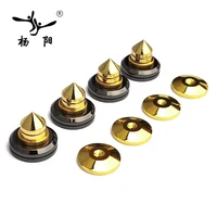 4 sets gold speaker spikes subwoofer spikes isolation cd amplifier turntable pad stand feet
