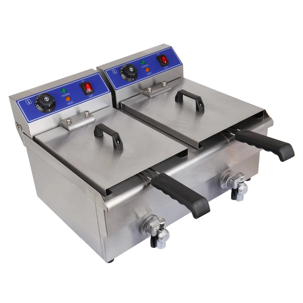 (Ship from AU) 20L Commercial Electric Deep Fryer Frying Countertop Basket Chip Cooker with Timer | Бытовая техника
