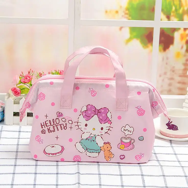 Hello kitty изолированный Ланч-бокс сумка, мультфильм Милая женская сумка, легкая сумка, портативный студенческий водонепроницаемый Ланч-бокс сумка - Цвет: D