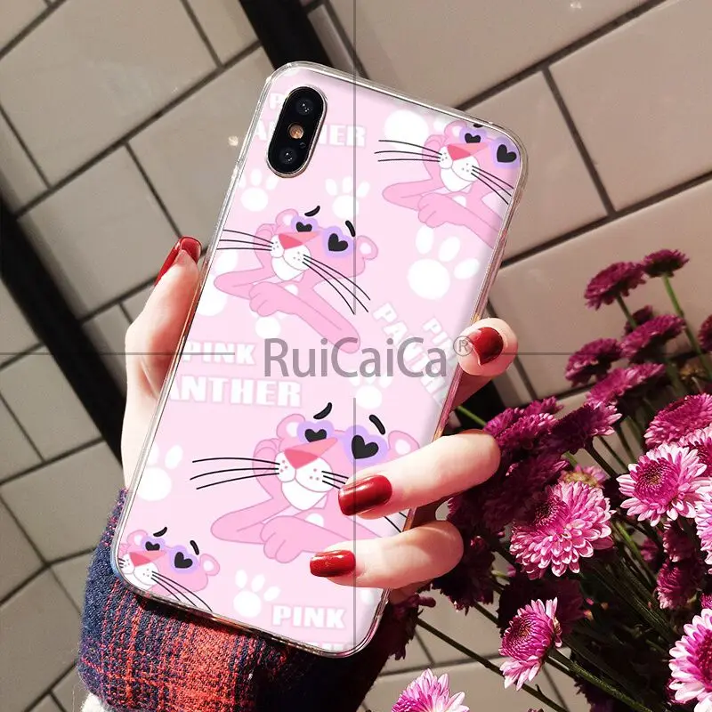 Ruicaica Розовая пантера чехол для телефона Apple iPhone 8 7 6 6S Plus X XS MAX 5 5S SE XR мобильного |