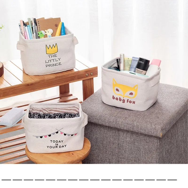 1 шт. корзина из хлопка и льна для хранения детских игрушек|Корзины хранения| |