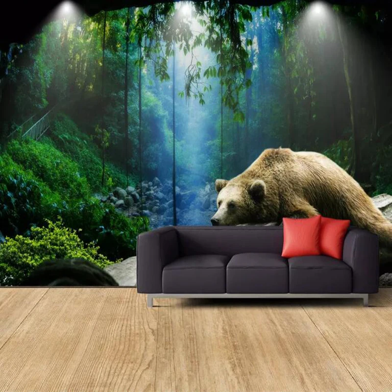 

Wallpapers YOUMAN 3d Modern Custom Murals Home Decoration Fresh Forest Park Wallpaper Nature Photos Wall Mural Photo Animal Wall