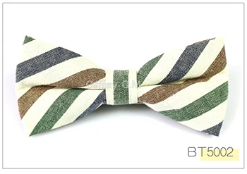 New Men Fashion Classic Plaid Cotton Bowtie Neckwear Adjustable Mens Bow Tie for wedding england style ties - Цвет: BT5002