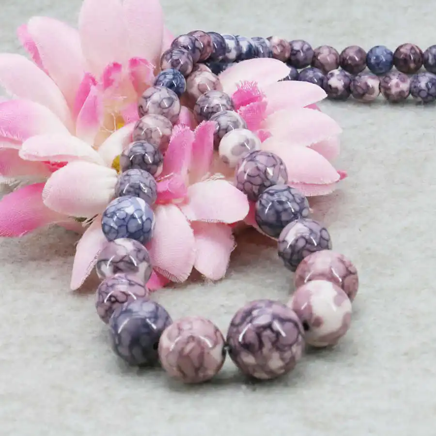 Элегантные ремесла ожерелье с башней цепи камни шары подарок речные дождь цветок