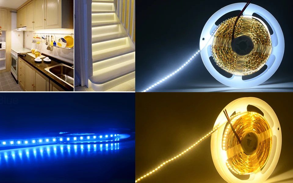 Foxanon СВЕТОДИОДНЫЕ Полосы света 5 М 2835 SMD DC 12 В 240 60leds/М водонепроницаемый IP65 IP33 Гибкая Лента Строка СВЕТОДИОДНЫЕ лампы света Ночь декор
