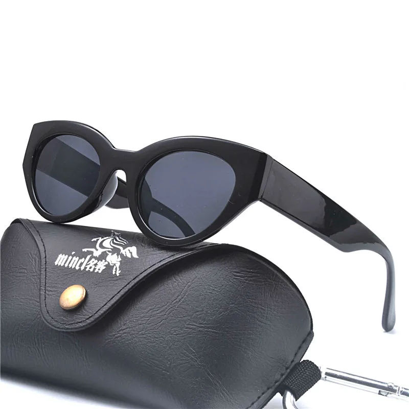 2018 Ретро кошачьи Солнцезащитные очки женские модные маленькие круглые