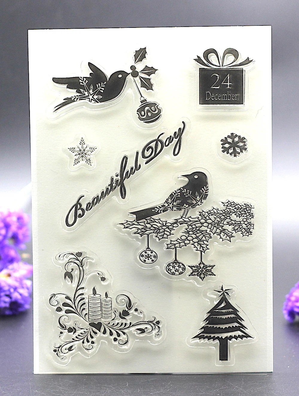 Прозрачный штамп птица прекрасный день Eva для DIY альбом скрапбукинга карта бумага