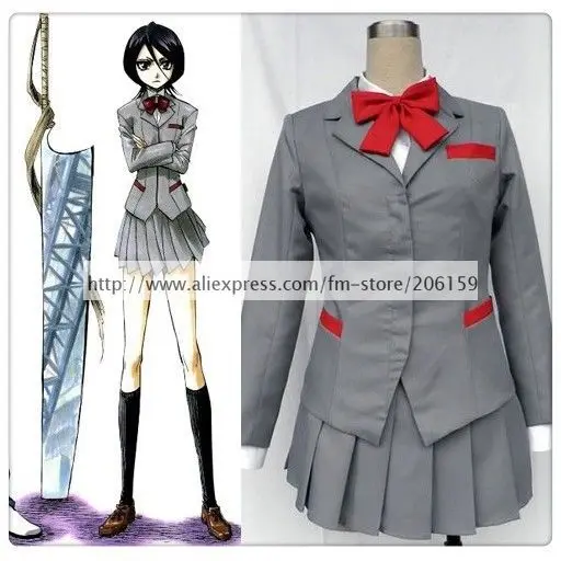 Школьная форма отбеливатель Кучики рукиа женский косплей костюм для