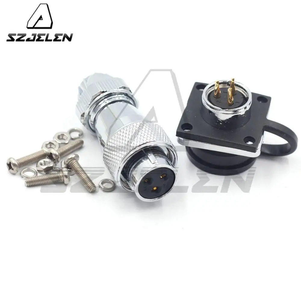 Серия WS16, 3-контактный водонепроницаемый Штекерный разъем, промышленные разъемы, пылезащитный Разъем 3-контактный, IP67
