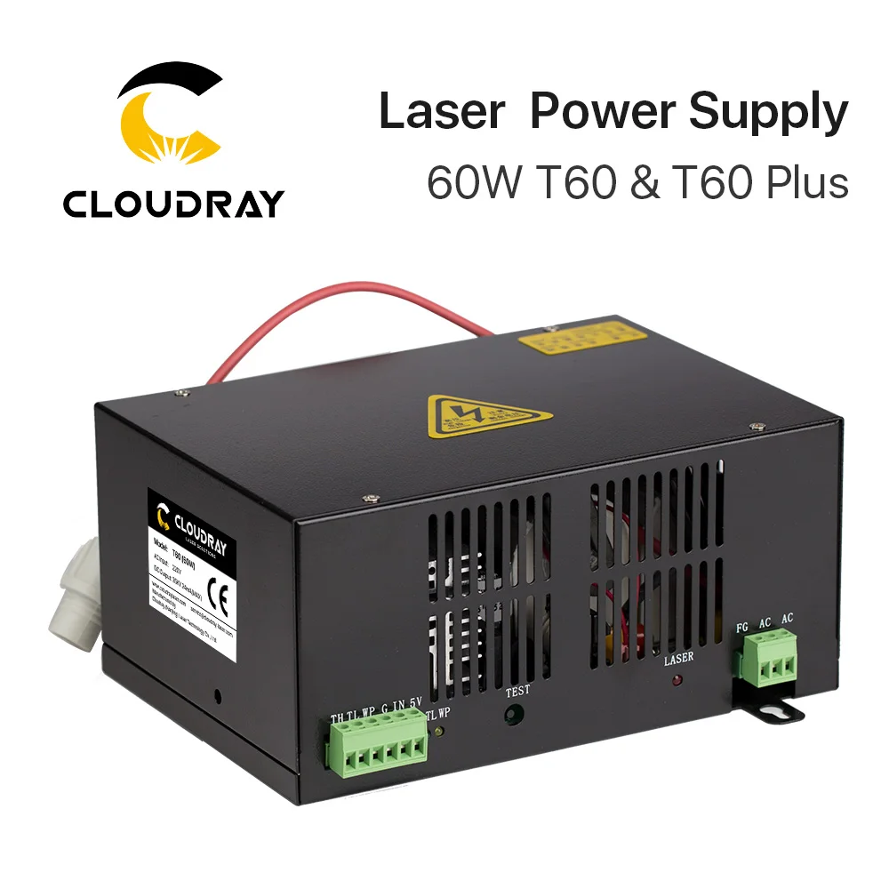 Cloudray 60 Вт CO2 лазерный источник питания для лазерной гравировки режущая машина