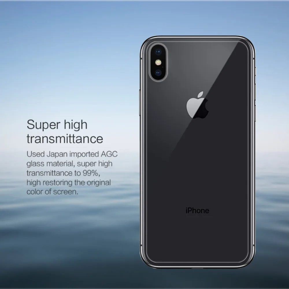 Для iphone XS Max защита экрана задняя защитная крышка NILLKIN 9H 0 33 мм тонкое закаленное