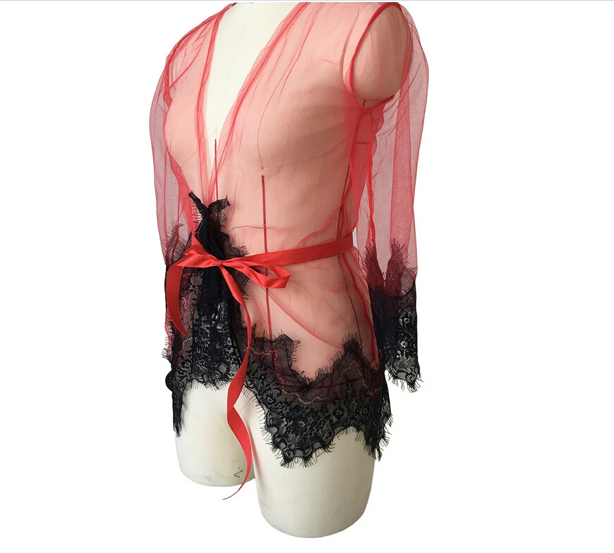 Сексуальное кружевное платье Babydoll Для женщин перспектива Прозрачная сетка