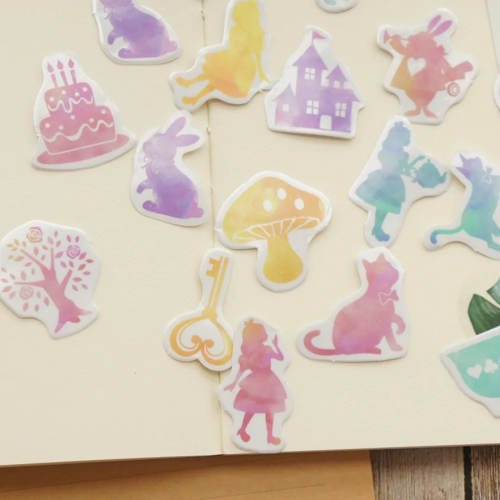 80 шт Акварельная сказка Алиса история дизайн стикер как подарок украшение