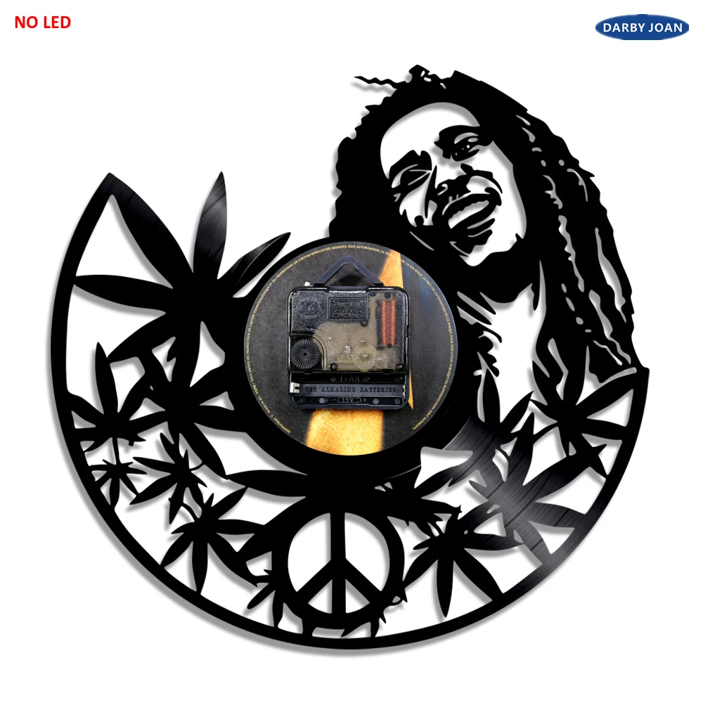 Bob Marley 3D антикварные настенные лампы Стиль винил записывать свет Гостиная