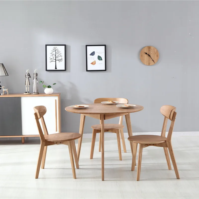 Обеденный стол Обеденная мебель из твердой круглый деревянный журнальный столик