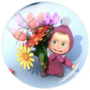 MS66 JWEIJIAO мультфильм аниме Litte девушка и животное большой коричневый Медведь DIY стекло кабошон узор купол демонстрационная плоская задняя часть ювелирных изделий - Цвет: MS66