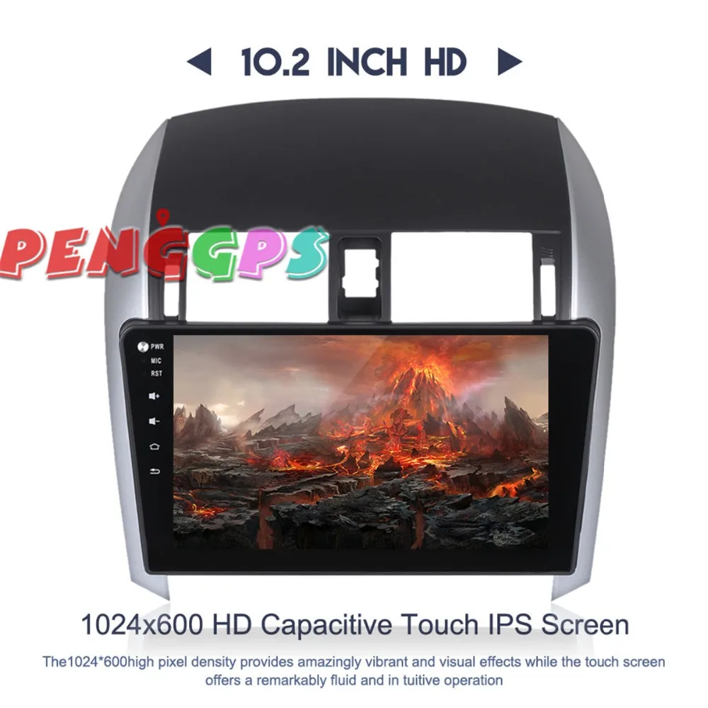 10 2 ''Android 8 0 автомобильный Радио стерео головное устройство gps Navi для Toyota Corolla 2007