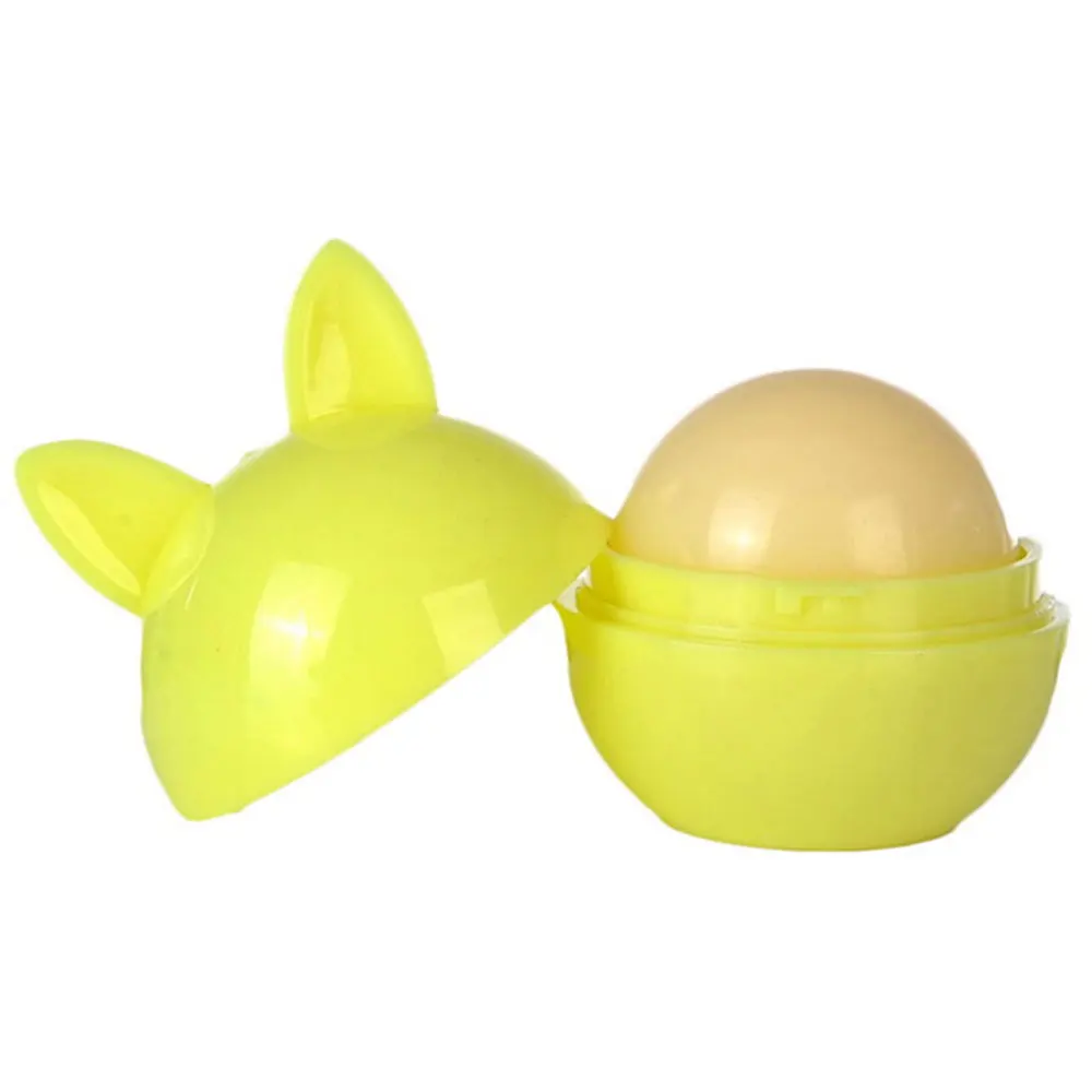 Rabbit yellow Гигиенический бальзам для губ Smacker увлажняющий блеск Губная помада губная бальзам скраб для ухода за губами натуральная Органическая Сфера помпон Coc Cola Ball - Цвет: Rabbit yellow