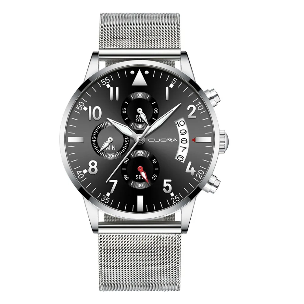 Reloj hombre,, Топ бренд, Роскошные мужские часы, водонепроницаемые, ультра тонкие, дата, наручные часы, мужские, сетчатый ремешок, повседневные, кварцевые часы