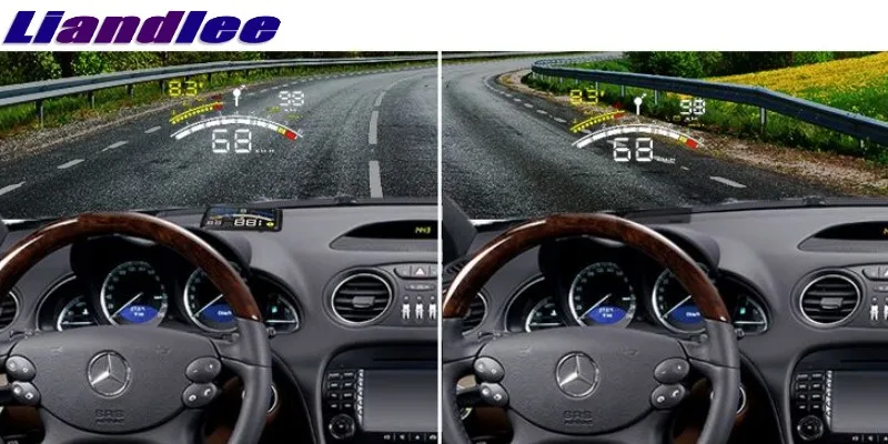 Liandlee HUD для Audi Q7 4L 4M 2005~ Onwrok цифровой спидометр OBD2 дисплей большой монитор гоночный HUD
