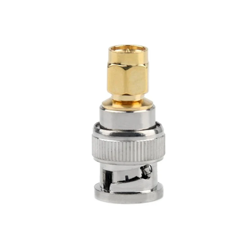 Новый адаптер 1/10 шт BNC штекер в SMA Штекер РЧ разъем прямой M/M PTFE золотое покрытие
