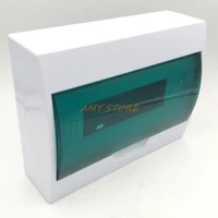 1pc 12 way enclosure plastic residence surface mounted distribution box switchboard din rail electrical boxes enclosures