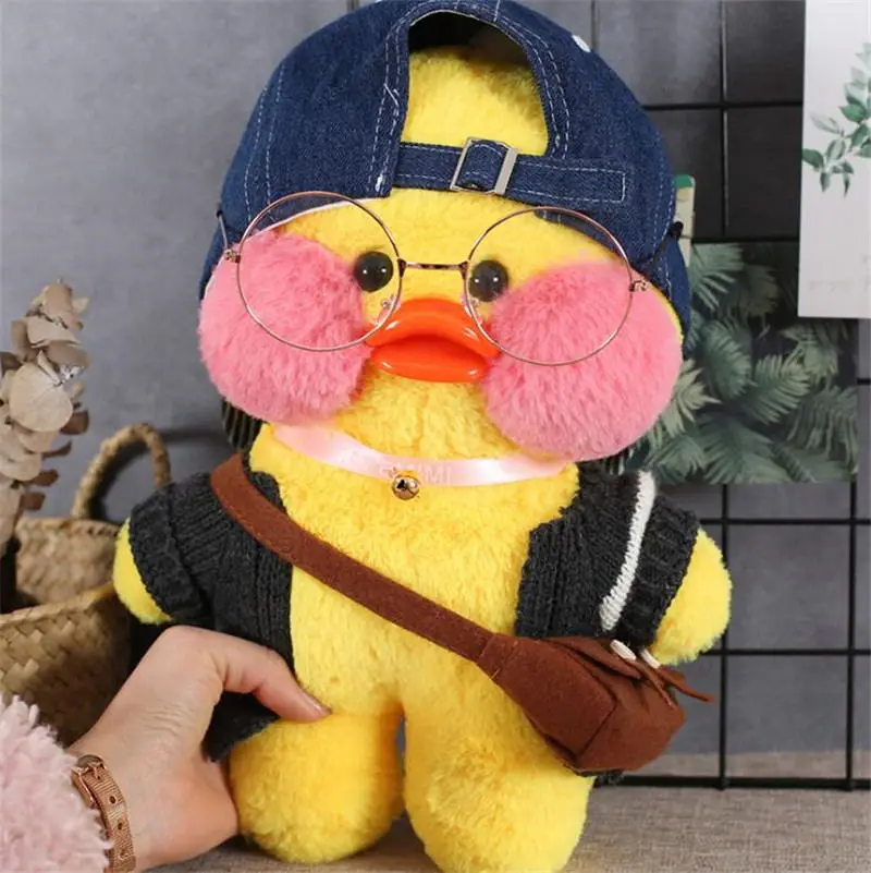 Цвет: желтый 30 см Kawaii LaLafanfan кафе утка плюшевая игрушка мультяшная Милая Утка Мягкая кукла животные куклы детские игрушки подарок на день рождения для детей - Цвет: Цвет: желтый