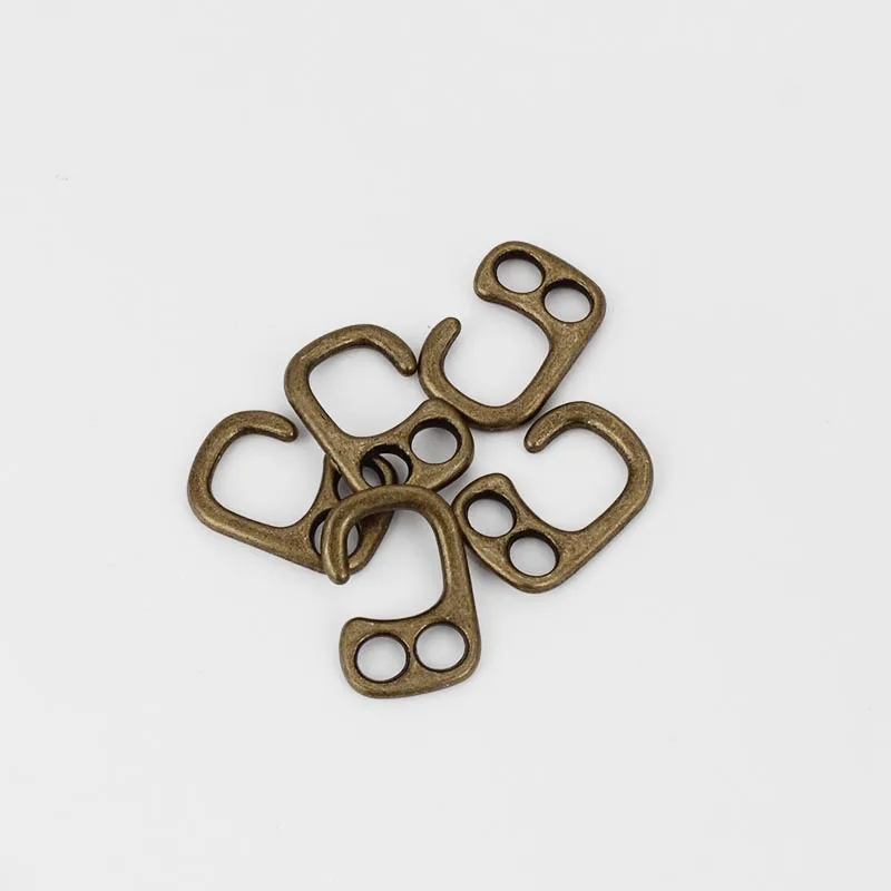 10pcs Charms Double Hole Hooks Clasps For 5mm Round Leather Cord Bracelet Jewelry Making Findings | Украшения и аксессуары