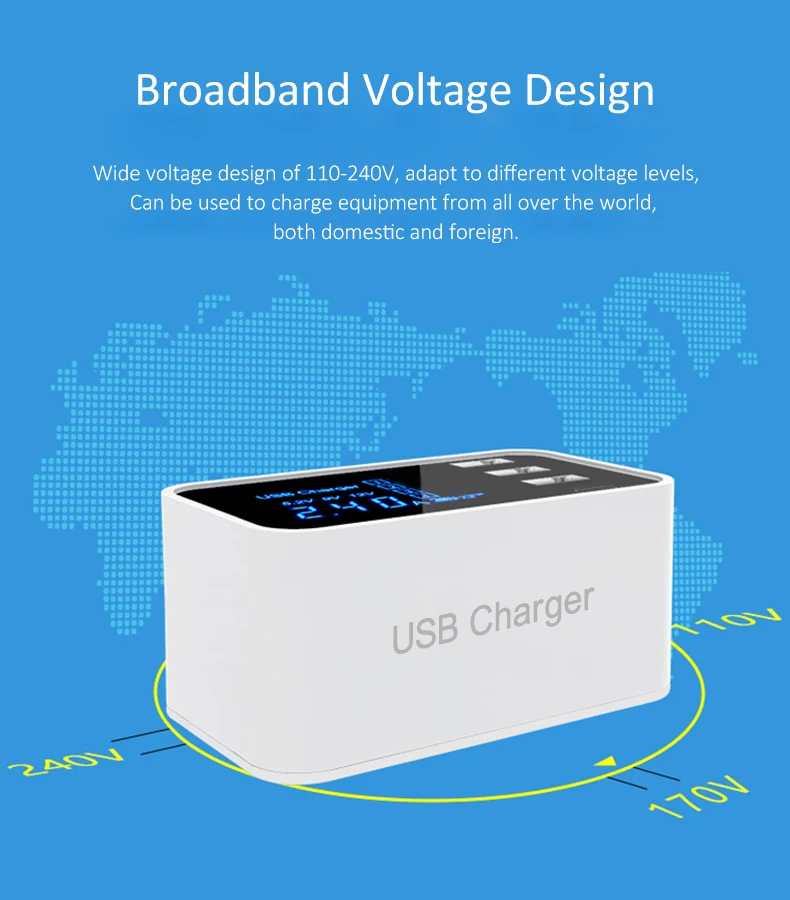Быстрая зарядка Тип C USB зарядное устройство концентратор светодиодный дисплей настенное зарядное устройство Быстрая зарядка для мобильных телефонов для iPhone samsung USB адаптер EU US Plug