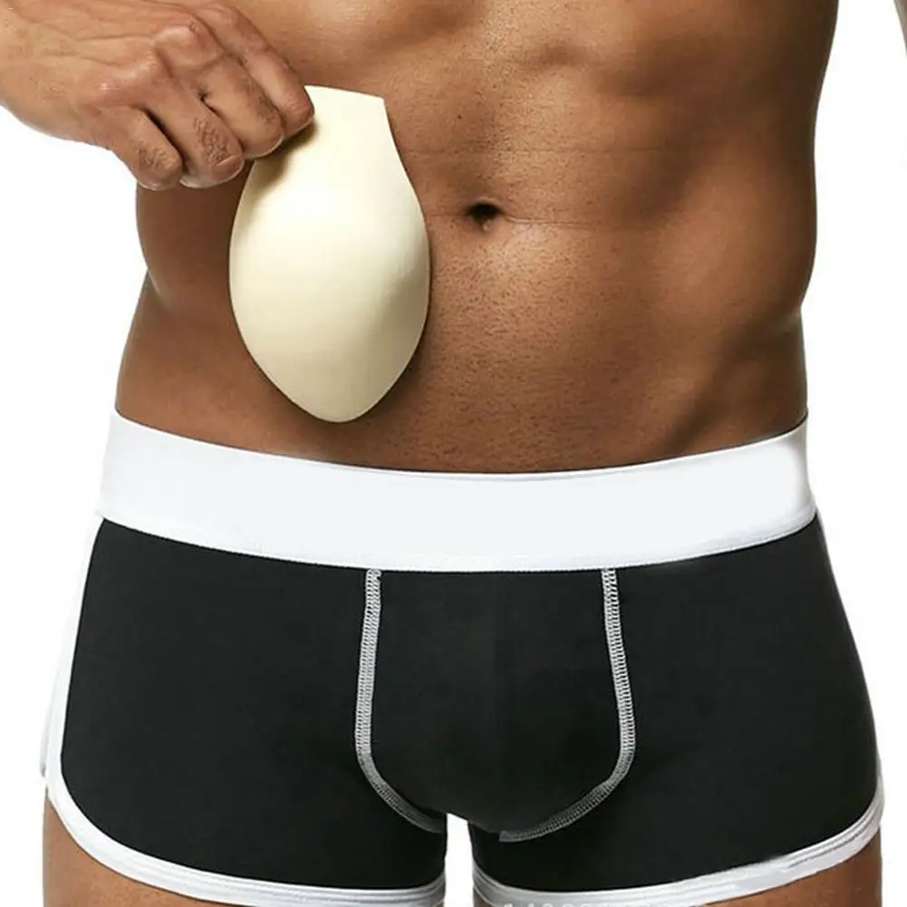 Мужские плавки 2 шт. нижнее белье трусы Защитная Прокладка купальник увеличенный