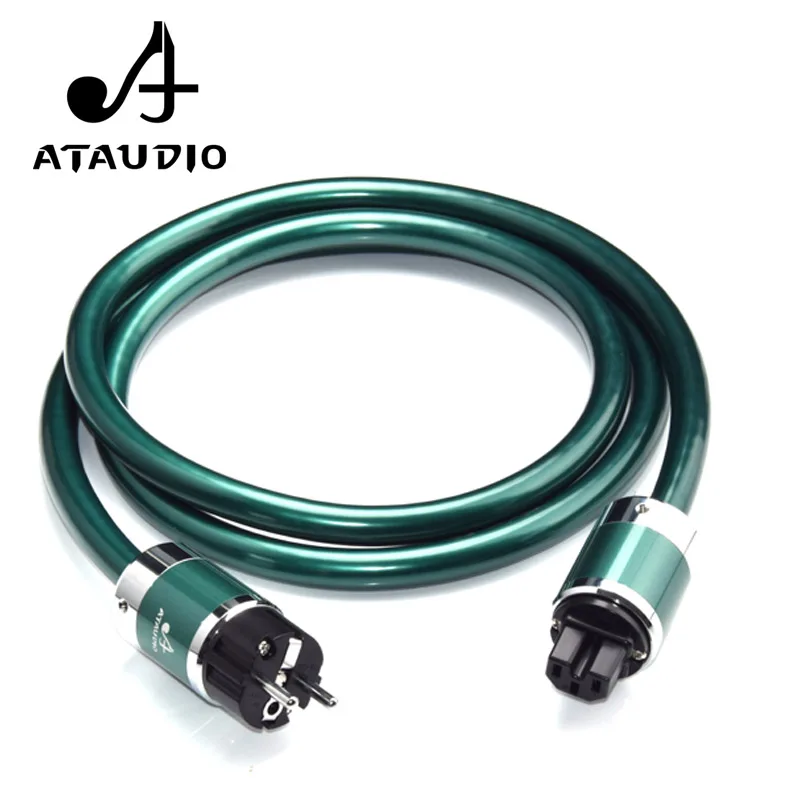 Кабель питания ATAUDIO Hi Fi Европейский разъем электропитания высокой чистоты OCC шнур