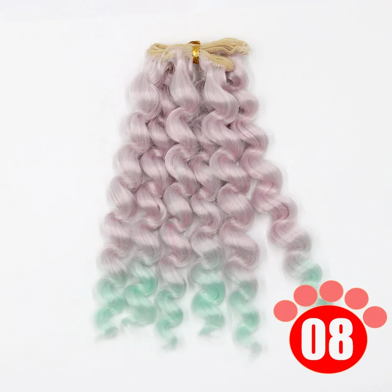 Msiredoll bjd парик аксессуары 1 шт 20*100 см волосы куклы для 1/3 1/4 1/6 1/12 Детские волосы BJD парик - Цвет: colour 08