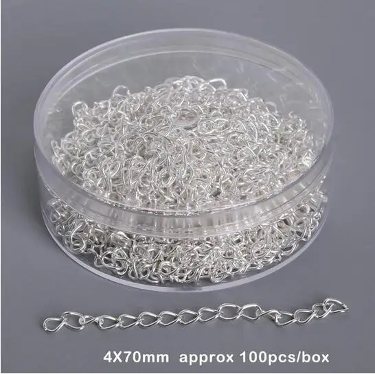 Silver 100-500 шт золотистого и серебряного цвета шкатулка для ювелирных изделий серьги крючки цепи кольца для прыжков бусина 9 букв шпильки для глаз Сделай Сам ювелирных изделий Изготовление - Цвет: Silver