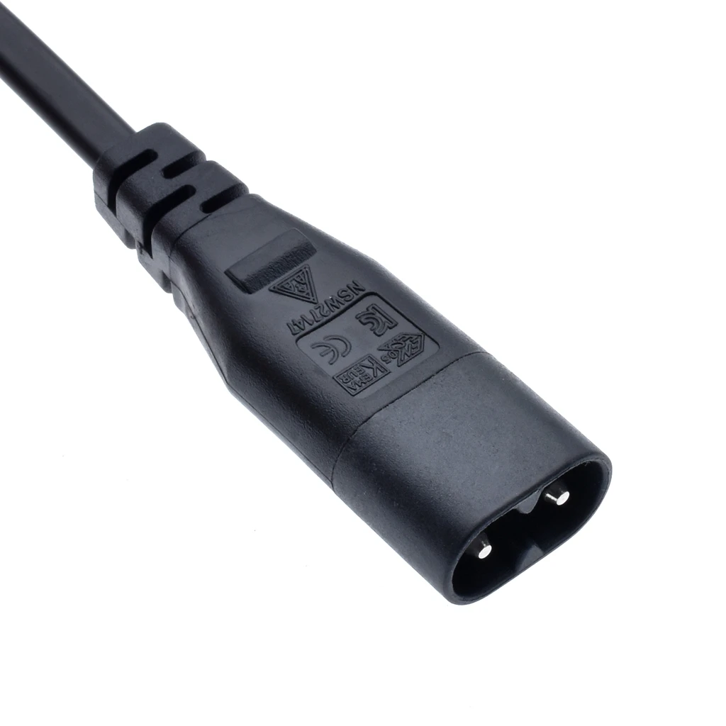 C7/C8 мощность "8" Рисунок адаптер конвертер кабель, Европейский IEC320 C7 мама к C8 штекер удлинитель, 30 см-500 см, 1 шт
