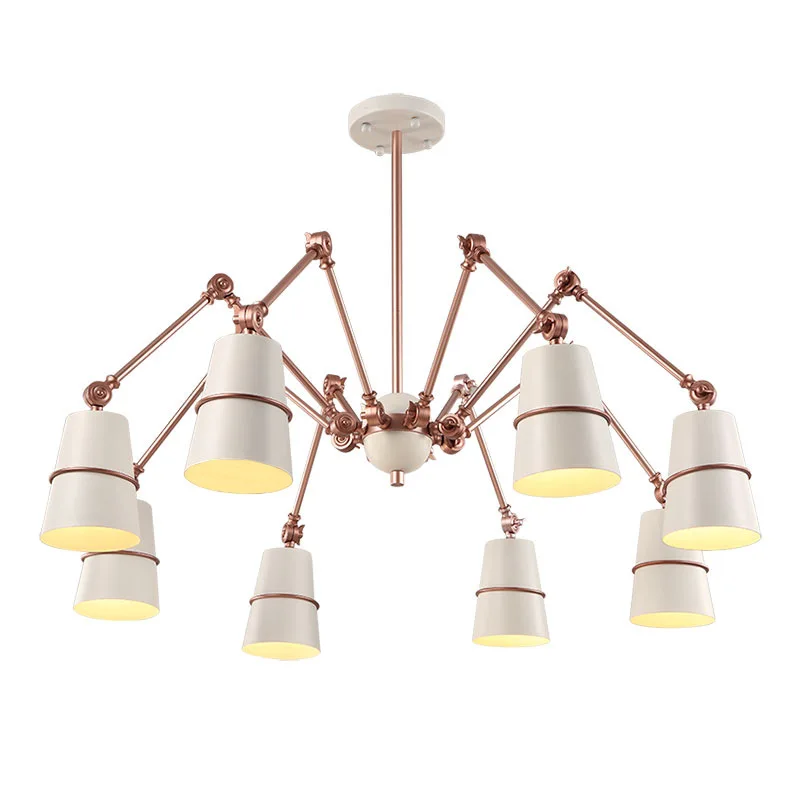 

Simple Nordic creative 3, 6, 8, 10 heads pendant light restaurant cafes living room bedroom study personality hang lamp E27