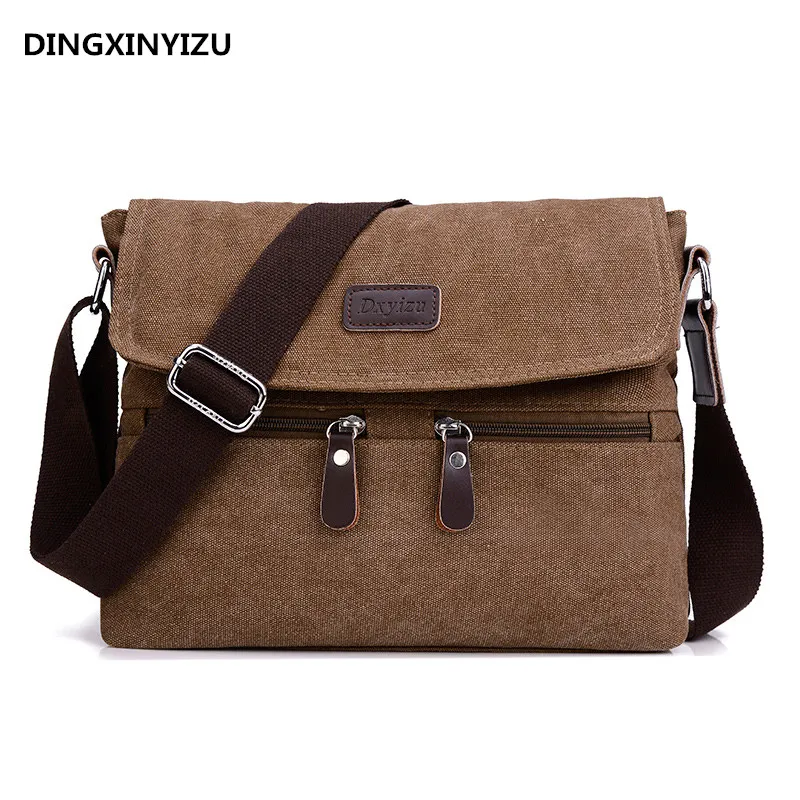 Сумка на плечо Мужская парусиновая многофункциональная диагональная посылка